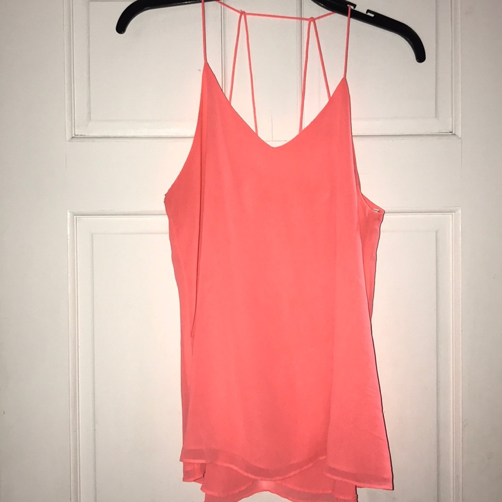 Neon pink mesh blouse